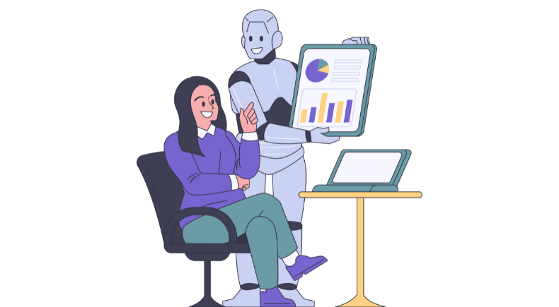 eCommerce store manager discussing strategy with AI agent