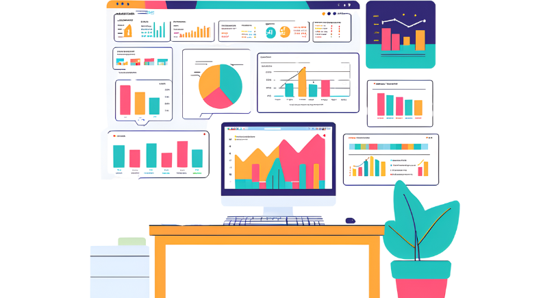 Computer with analytics dashboard