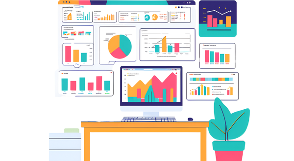 Computer with analytics dashboard